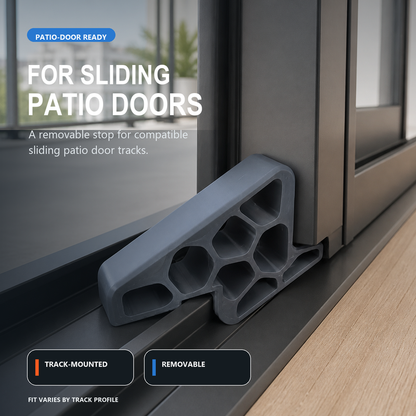 🛡️Secure Track Door Stop – säker dörrstopp, stötdämpande & minimalistisk design – perfekt för skjutdörrar, fönster och balkongdörrar ✨🏠