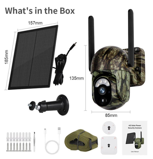 🔥🎥 4G LTE trådlös solcellsövervakningskamera CB114S – 💎 2K HD realtidsförhandsvisning, 360° panoramautsikt, ingen Wi-Fi krävs, fjärrkontroll via app, vattentät, rörelsedetektering, mörkerseende, lämplig för utomhusbruk