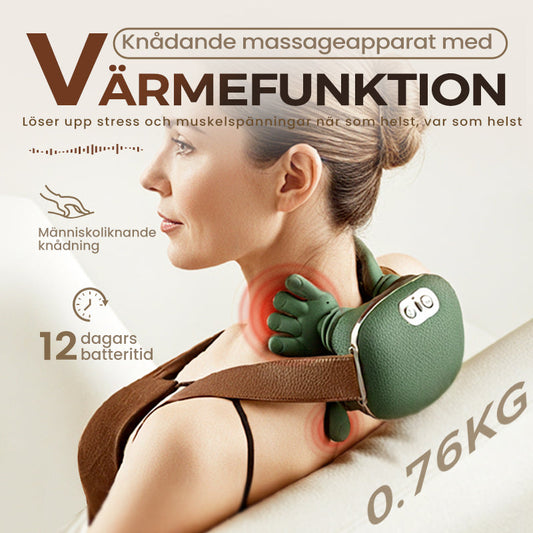 🌲 Den bästa bärbara nackmassagern – 3 gånger mer avkoppling! 💆