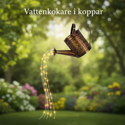 🔥Trädgårdslampa med solceller i järn för utomhusbruk