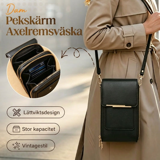 🔥Pekskärmsförsedd stöldskyddad säkerhetsväska – använd mobilen utan att öppna, RFID‑skydd & diskret design – perfekt för resor, pendling och vardagen 📱🛡️