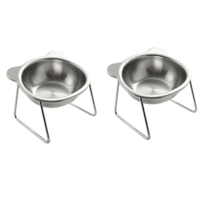 🥣 15° lutad upphöjd matskål för hund – naturlig ätposition, minskar uppstötningar & nacksmärta – perfekt för små raser och äldre hundar 🦴✨