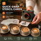 ☕📸 One-Touch Latte Art-kamera – 3D-kaffeschablon för personlig kaffekonst ✨