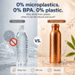 💧Premium vattenflaska tillverkad av 100% massiv koppar – plastfri och inspirerad av Ayurveda