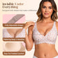 💕Gelé Trådlöst Kvinnors Bekväma Trådlösa BH Push Up Bralettes Sömlösa T-shirts BH Djup V Vardags BH