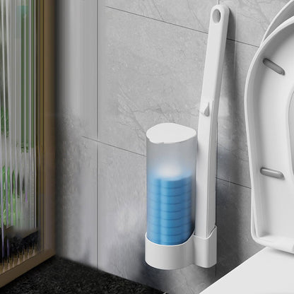 Toalettborste för engångsbruk, rengöringsborste för toalett. Med 30 ersättningsrengöringsdynor för toalettborstar