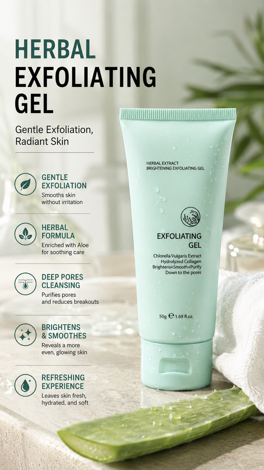 💥Ljusgörande exfolierande gel med örtextrakt