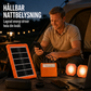 ☀️Bärbart solenergisystem🔋4W solpanel, 2400mAh batteri, med LED-lampor🛡️
