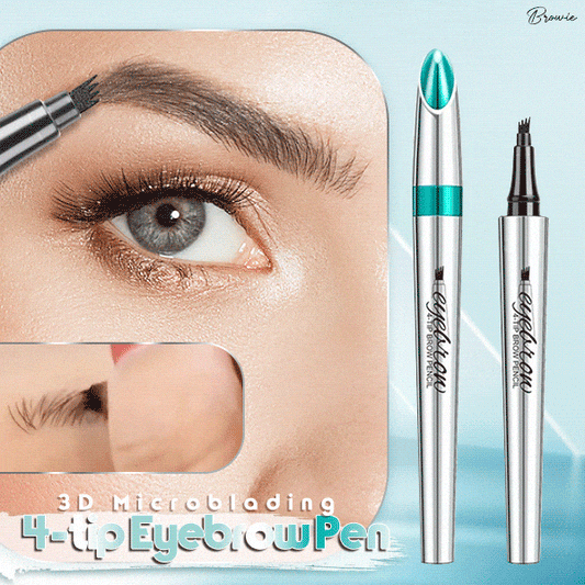 🌸3D Vattentät Microblading Ögonbrynspenna 4 Gaffelspets Tatueringspenna (🔥köp 1 få 1 gratis)