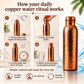 💧Premium vattenflaska tillverkad av 100% massiv koppar – plastfri och inspirerad av Ayurveda