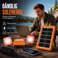 ☀️Bärbart solenergisystem🔋4W solpanel, 2400mAh batteri, med LED-lampor🛡️