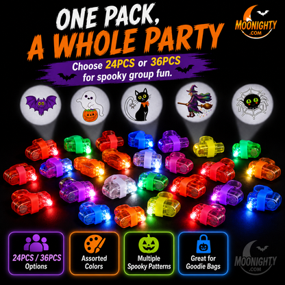 💞50 000+ SÅLDA! 🎉 Mini LED-fingerlampor – Klart flerfärgat sken, ett-trycks på/av. Mjukt elastiskt band passar bekvämt – perfekt för fester, konserter & lek! 🎶✨