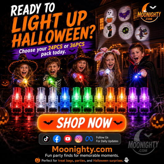 💞50 000+ SÅLDA! 🎉 Mini LED-fingerlampor – Klart flerfärgat sken, ett-trycks på/av. Mjukt elastiskt band passar bekvämt – perfekt för fester, konserter & lek! 🎶✨