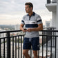 2-delat herrset – T-shirt & rutiga shorts. Perfekt för lata dagar, promenader & utflykter. Snyggt & ledigt! 👕🩳☀️