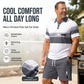 2-delat herrset – T-shirt & rutiga shorts. Perfekt för lata dagar, promenader & utflykter. Snyggt & ledigt! 👕🩳☀️