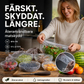🔥 Återanvändbara matförvaringspåsar – Tättslutande, miljövänliga, perfekt för förvaring av livsmedel i kyl och frys 🥦🍎