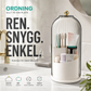 🏡 Tandborstförvaring med Skjutlock – 3 Fack & 360° Roterbar – Håller badrummet ordnat, Lättmonterad & Vattentät – Perfekt för badrum, toalett och familjens hygienprodukter