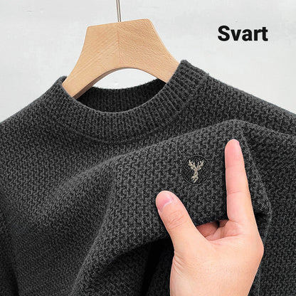 🎁Mäns varma mysiga fodrade crewneck -topp - idealisk gåva💝