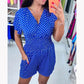 🌷🥰Prickiga V-ringade shortsbyxor i ett stycke