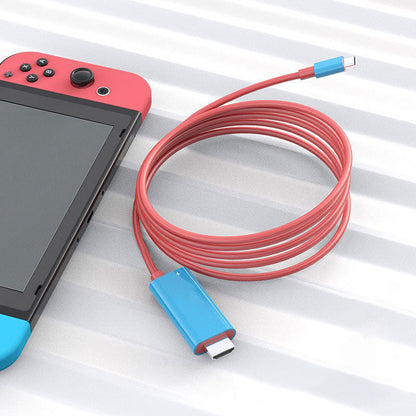 USB-C till HDMI-adapterkabel – streama, spela & ladda samtidigt – perfekt för Switch, mobil & surfplatta 📱💻📺.