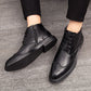 Snörning och snidade Wingtip Brogue-stövlar för män
