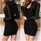 Sexig mesh bodycon miniklänning