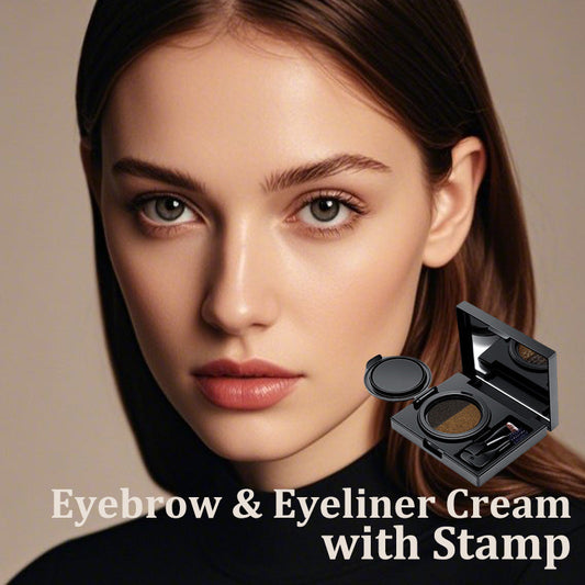 Ögonbryn och Eyeliner Kräm med Stämpel