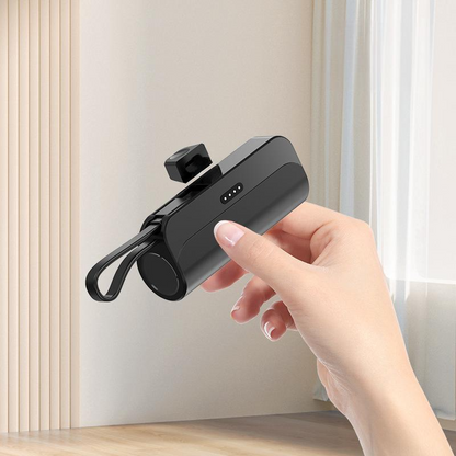 Portable High-Capacity Power Bank with Built-in Cables