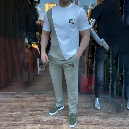 🔥Casual Crew Neck Top och byxor för män