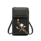 Broderad Blommig Retro Mini Crossbody-väska