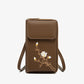 Broderad Blommig Retro Mini Crossbody-väska