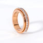 💍 Köp 1 få 1 gratis ✨ ROTERANDE TITANRING - Zirkoniumkristall och antistressdesign, justerbar och lätt, elegant present till honom/henne 🌟🛒