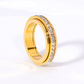 💍 Köp 1 få 1 gratis ✨ ROTERANDE TITANRING - Zirkoniumkristall och antistressdesign, justerbar och lätt, elegant present till honom/henne 🌟🛒