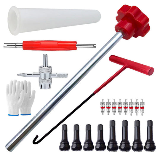 🔥Stor Rabatt -50%! 🔧 13-delad Verktygssats för Snabbt Byte av Bildäckventiler 🚗 – Perfekt för Fordonunderhåll, Akutreparation & Verkstad | Kompatibelt Med Många Fordon ✨