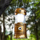 🏕️🔦 Solcellsdriven hopfällbar 2-i-1-lampa – bordslampa & ficklampa för camping och utomhusbruk ✨