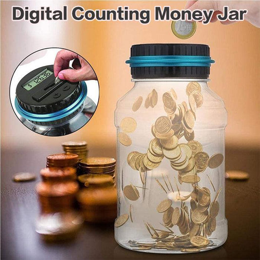 💰 📊 Håll koll på dina besparingar – Digital pengaburk, automatisk räkning, tydlig display, praktisk för hemmabruk