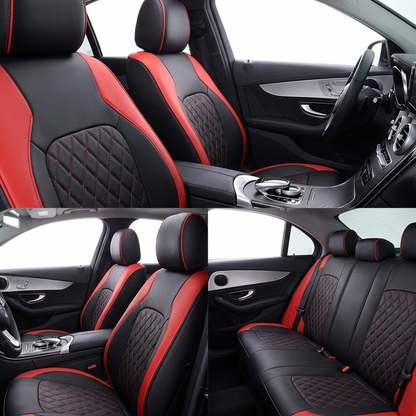 🚗 9‑delars universellt lädersätesöverdragsset – lyxigt, andningsbart & airbagkompatibelt – perfekt för bil, SUV och pickup 🛋️✨