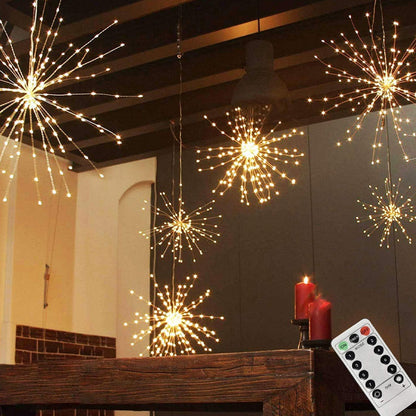🎆 54% RABATT! 💡Solenergi Fyrverkerier Ljusgirland – Magisk trädgårdsbelysning för fester & kvällar