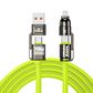🔌4-i-1-snabbladdningskabel med hög effekt, 240 W PD med flera anslutningar, USB-A/USB-C till Type-C/Lightning, universell laddningskabel för mobiltelefoner och bärbara datorer