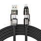 🔌4-i-1-snabbladdningskabel med hög effekt, 240 W PD med flera anslutningar, USB-A/USB-C till Type-C/Lightning, universell laddningskabel för mobiltelefoner och bärbara datorer
