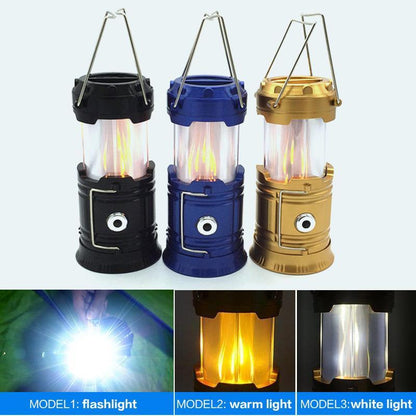 3-i-1 LED-flammig campinglykta