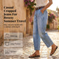 🌟 Dam high waist vida jeansshorts – Benlängande & vintage tvätt – Casual croppade byxor – perfekta för sommar, strand eller en ledig dag 👒