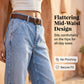 🌟 Dam high waist vida jeansshorts – Benlängande & vintage tvätt – Casual croppade byxor – perfekta för sommar, strand eller en ledig dag 👒