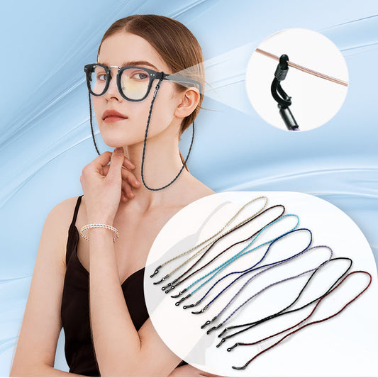 👓Trendigt flerfärgat glasögonband – Passar läsglasögon, vanliga glasögon och solglasögon 🕶️✨