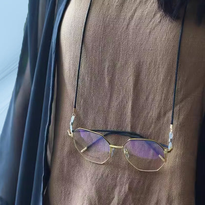 👓Trendigt flerfärgat glasögonband – Passar läsglasögon, vanliga glasögon och solglasögon 🕶️✨