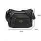 👜✨Korsväska i Mjukt PU-läder – Flera Fickor, Rymligt Huvudfack & Justerbar Rem, 4 Färger 👜✨
