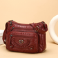 👜✨Korsväska i Mjukt PU-läder – Flera Fickor, Rymligt Huvudfack & Justerbar Rem, 4 Färger 👜✨
