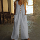 👖Ärmlös Damoverall Med Vida Ben Och Fickor – Sval, Chic & Bekväm👗