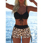 ✨ Dam Bikini Set – Snörning i Toppen, Boyshorts, Flera Stilar 🏖️