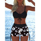 ✨ Dam Bikini Set – Snörning i Toppen, Boyshorts, Flera Stilar 🏖️